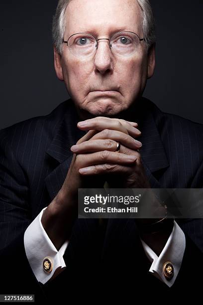 Republican Senator from Kentucky Mitch McConnell photographed for Time Magazine - NY on May 27, 2011 in Washington, DC. PUBLISHED IMAGE.