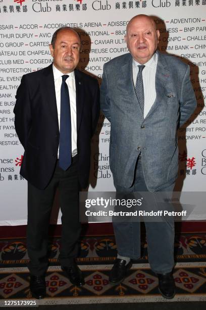 Kyrnos Conseil Bernard Squarcini and Mayor of Issy-les-Moulineaux Andre Santini attend the Lunch in Honor of Alexandre Arnault, Rimowa CEO at Chinese...