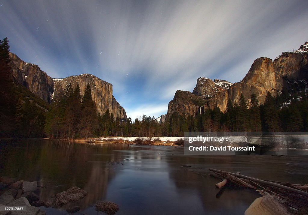 Bridalveil meadow under full moon
