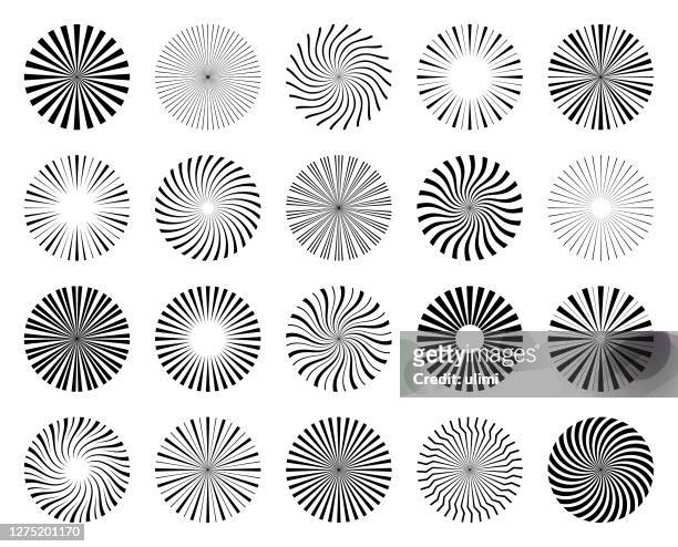 illustrazioni stock, clip art, cartoni animati e icone di tendenza di elementi di design del cerchio - bianco e nero