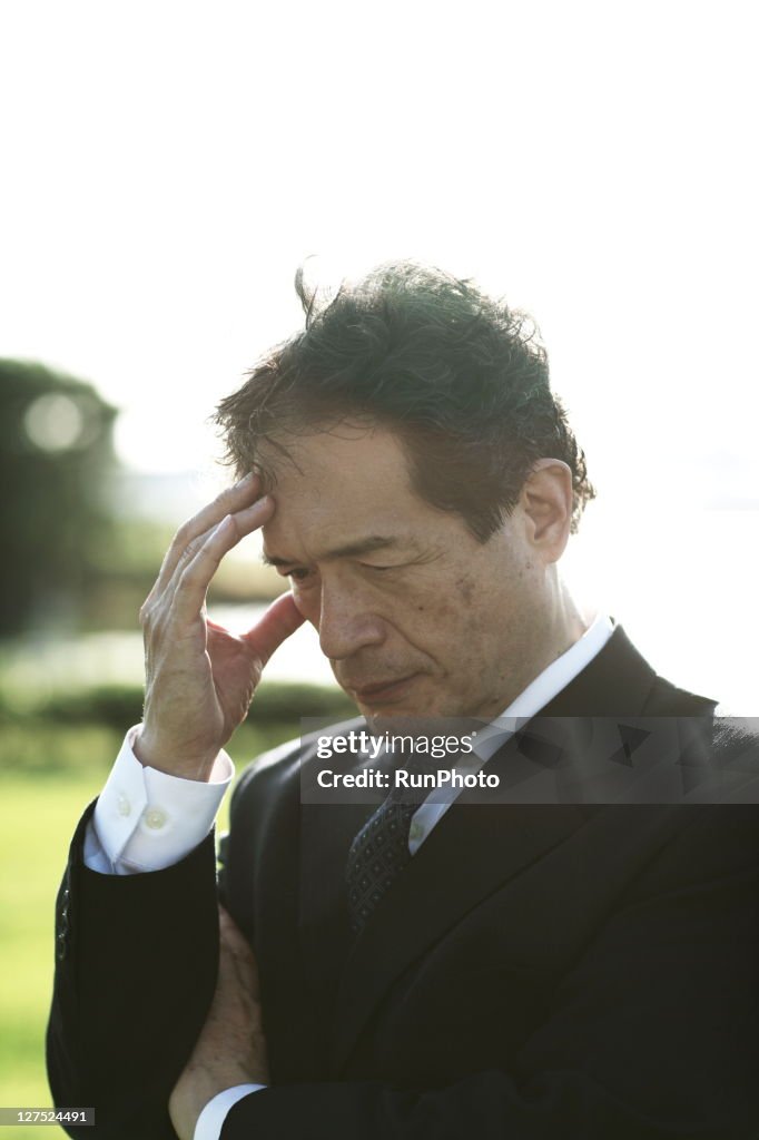 Portrait of businessman outdoors