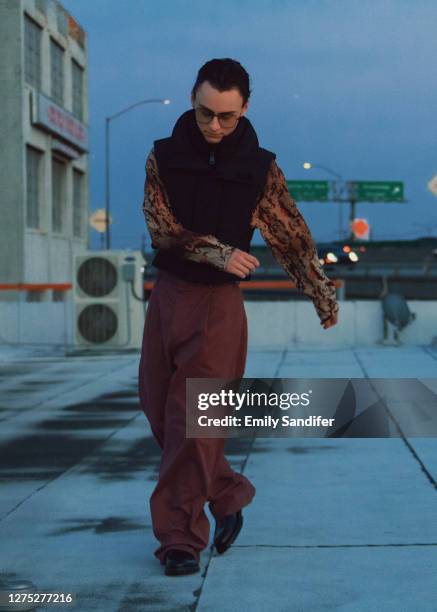 Actor Wyatt Oleff is photographed on February 17, 2020 in Los Angeles.