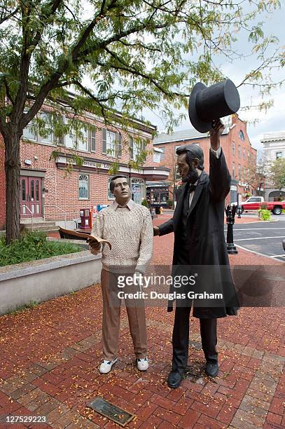 Sept 28: In the heart of downtown Gettysburg, Pennsylvania stands a 6 foot, 4 inch tall. 700 pound bronze statue of Abraham Lincoln. He is gesturing...