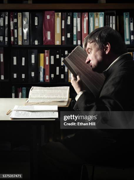 Savant Kim Peek is photographed in Salt Lake City for Scientific American.