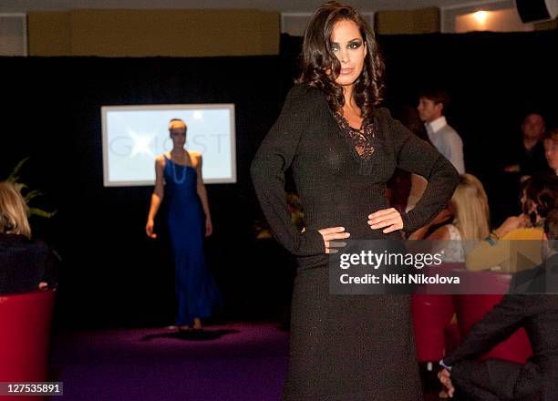 Funda Onal walks the runway during Catwalk @ Kings Road at beaufort house on September 28, 2011 in London, England.