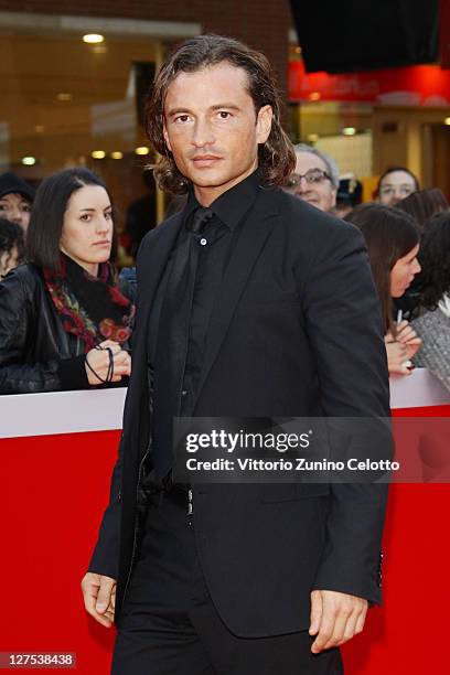 Manuele Malenotti attends the "Tron: Legacy" Premiere hosted by Belstaff during the 5th International Rome Film Festival at Auditorium Parco Della...