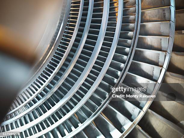 turbine in power station - steam turbine stock pictures, royalty-free photos & images