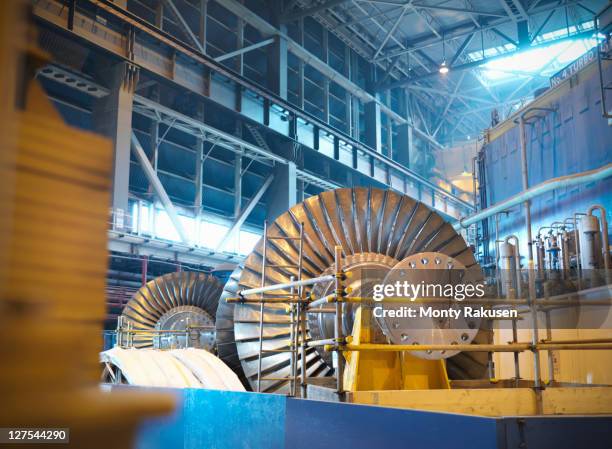 turbines in power station - gerador imagens e fotografias de stock