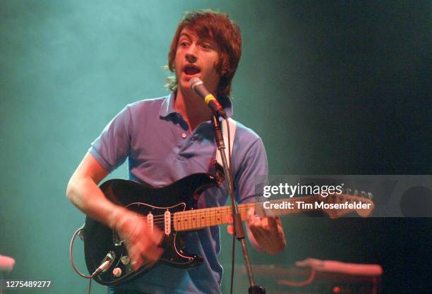Alex Turner of Arctic Monkeys performs at the Warfield on May 31, 2006 in San Francisco, California.