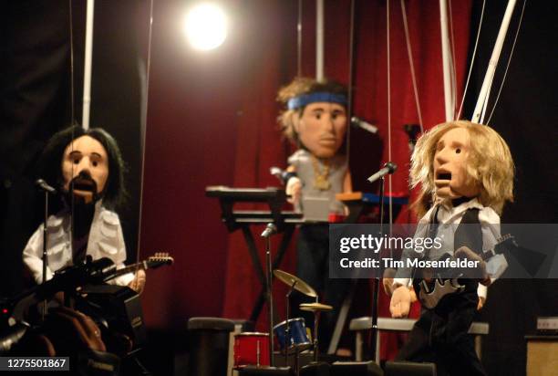 Puppet caricatures of Beck and his band perform at Freeborn Hall May 24, 2006 in Davis, California.