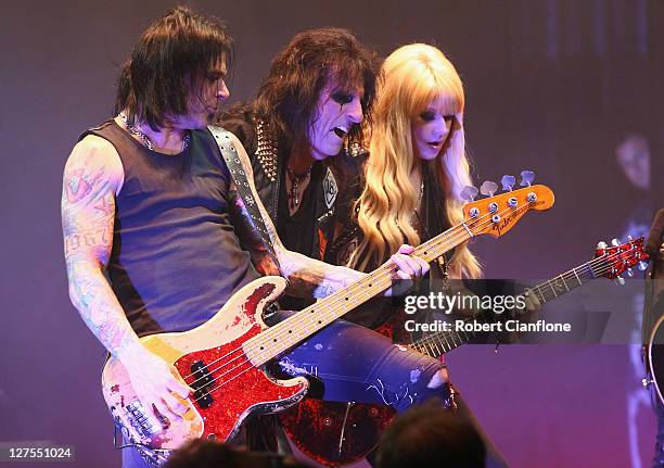 Alice Cooper performs on stage at the Palais Theatre on September 29, 2011 in Melbourne, Australia.