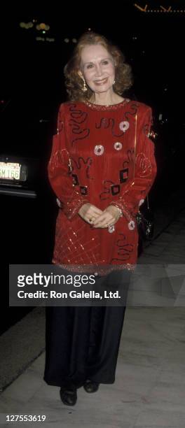 Actress Katherine Helmond sighted on December 17, 1986 at the Century Plaza Hotel in Century City, California.