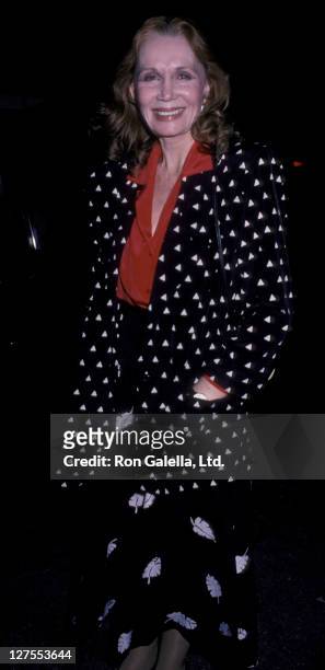 Actress Katherine Helmond attends American Cancer Benefit on October 8, 1985 at the Century Plaza Hotel in Century City, California.