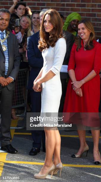 Catherine, Duchess of Cambridge attends the opening of the new Oak Centre for Children and Young People at the Royal Marsden Hospital on September...