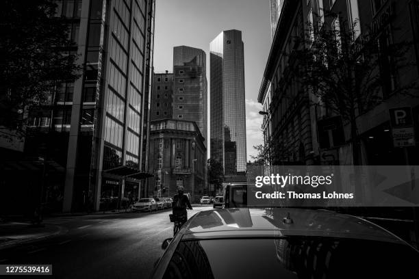 The headquarters of Deutsche Bank pictured on September 22, 2020 in Frankfurt, Germany. According to recent media reports Deutsche Bank has been...