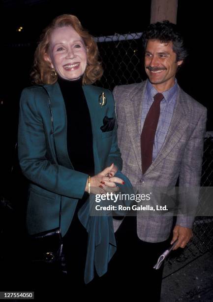 Actress Katherine Helmond and husband David Christian attend the opening of "Hapgood" on April 12, 1989 at the James Doolittle Theater in Hollywood,...