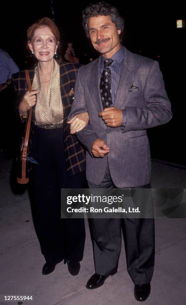 Actress Katherine Helmond and husband David Christian attend the premiere of "The Fisher King" on September 16, 1991 at the Academy Theater in...