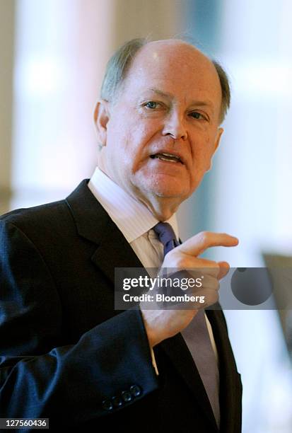 Charles Plosser, president and chief executive officer of the Federal Reserve Bank of Philadelphia, speaks at the Villanova School of Business in...