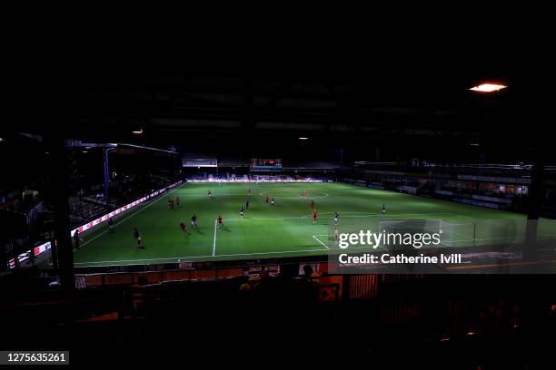 General view inside the stadium during the Carabao Cup Third Round match between Luton Town and Manchester United at Kenilworth Road on September 22,...