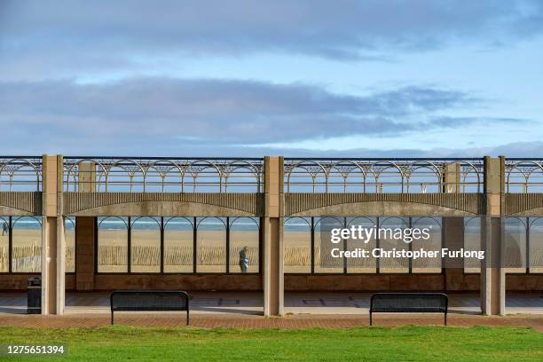 The last of the Summer sunshine falls on the beach on September 20, 2020 in South Shields, United Kingdom.