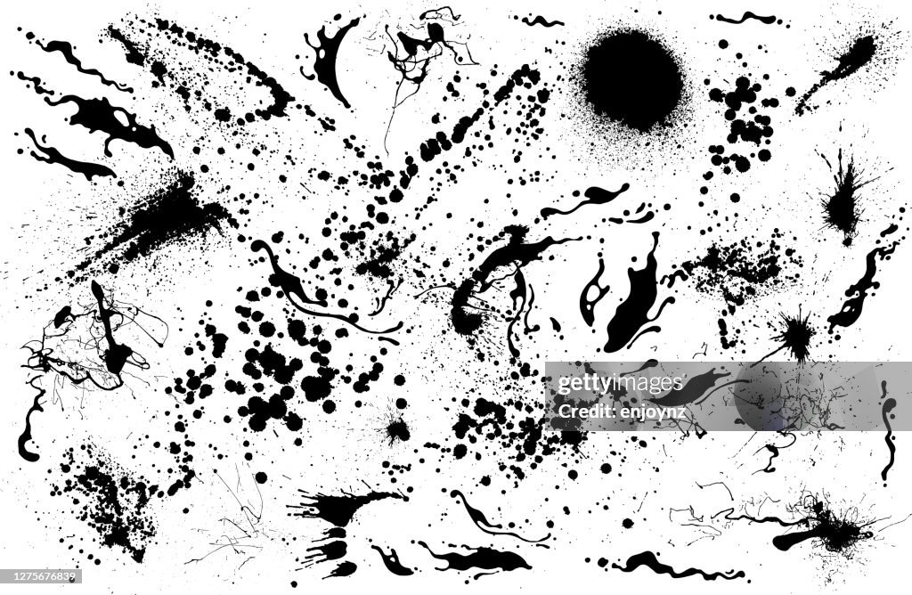 Éclaboussures de peinture noire