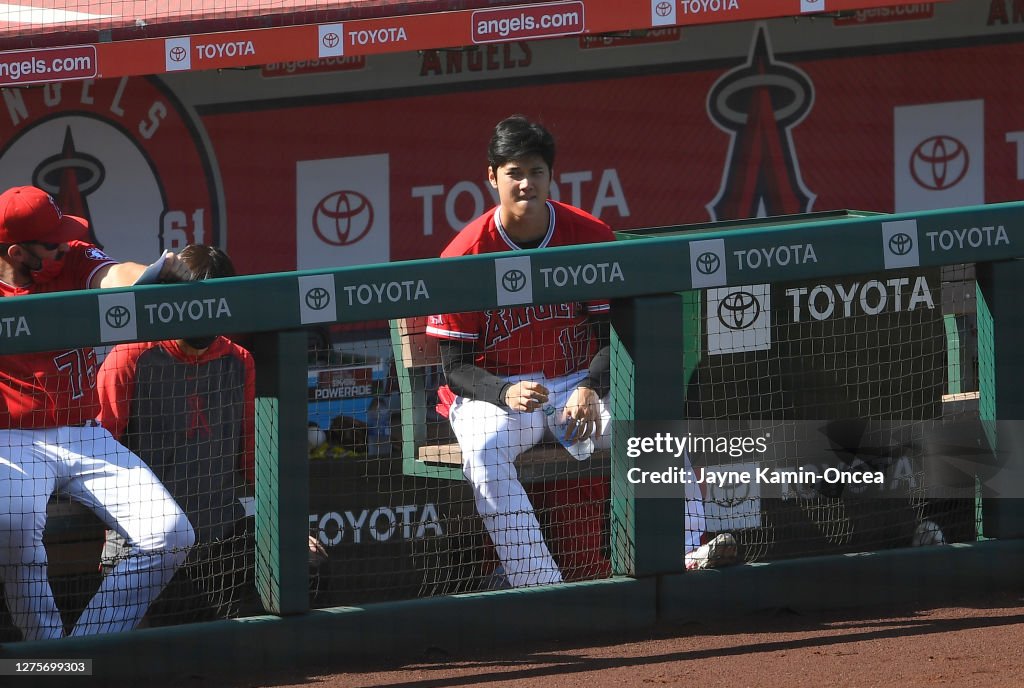 Texas Rangers v Los Angeles Angels