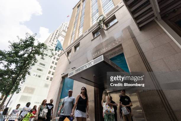 The Tiffany & Co. Store on Fifth Avenue in New York, US, on Thursday, June 29, 2023. Smoke that billowed outside Tiffany's New York flagship location...