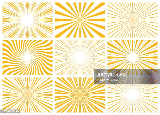 sunburst - in a row stock illustrations
