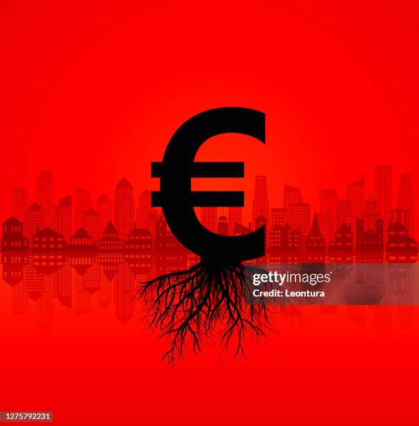growing euros - value creation stock illustrations