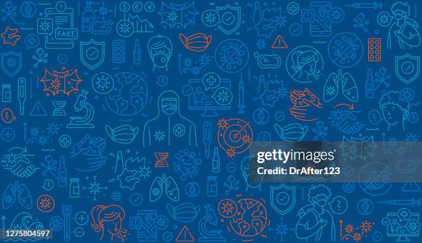 coronavirus background pattern - vaccine question stock illustrations