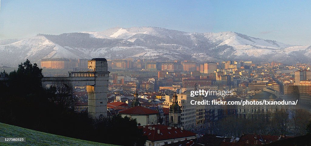 View of downtown Bilbao