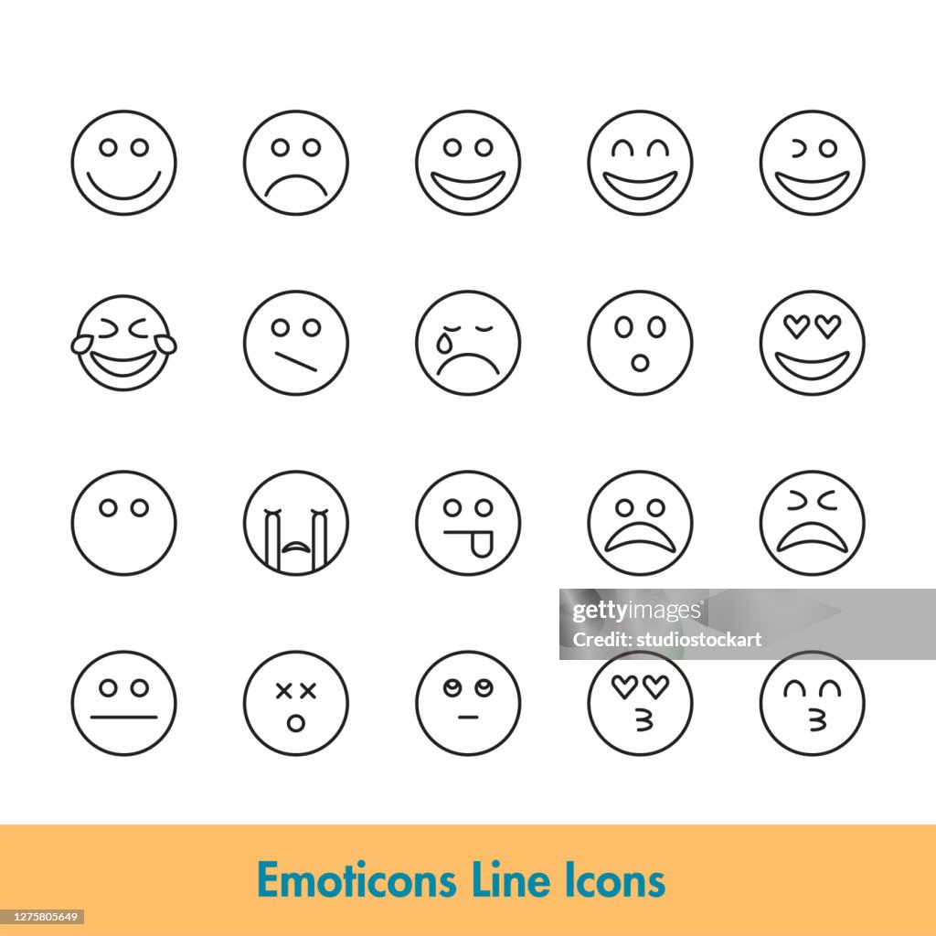 Simple Emoi Cute Set Of Simple Emojis High-Res Vector Graphic - Getty Images