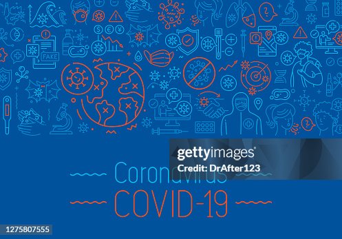 COVID-19 圖案圖示。 COVID-19 圖案圖示。