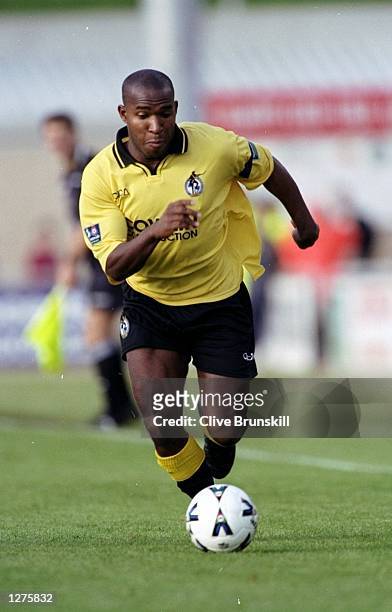Barry Hayles of Bristol Rovers on the ball during the Nationwide Division Two game against Northampton Town at Sixfields in Northampton, England. \...