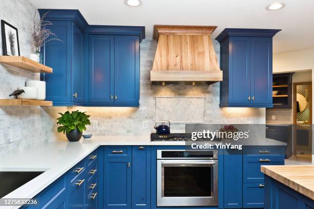 home improvement remodeled contemporary kitchen design - cabinet imagens e fotografias de stock