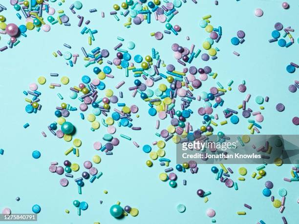 pastel candy sprinkles - pastel confetti stock pictures, royalty-free photos & images