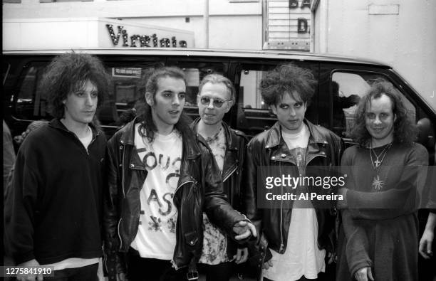 Robert Smith and The Cure hold a press conference to announce a tour at The Lone Star Roadhouse on May 13, 1992 in New York City.