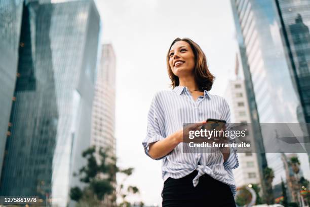 latin businesswoman portrait downtown - mexico city building stock pictures, royalty-free photos & images