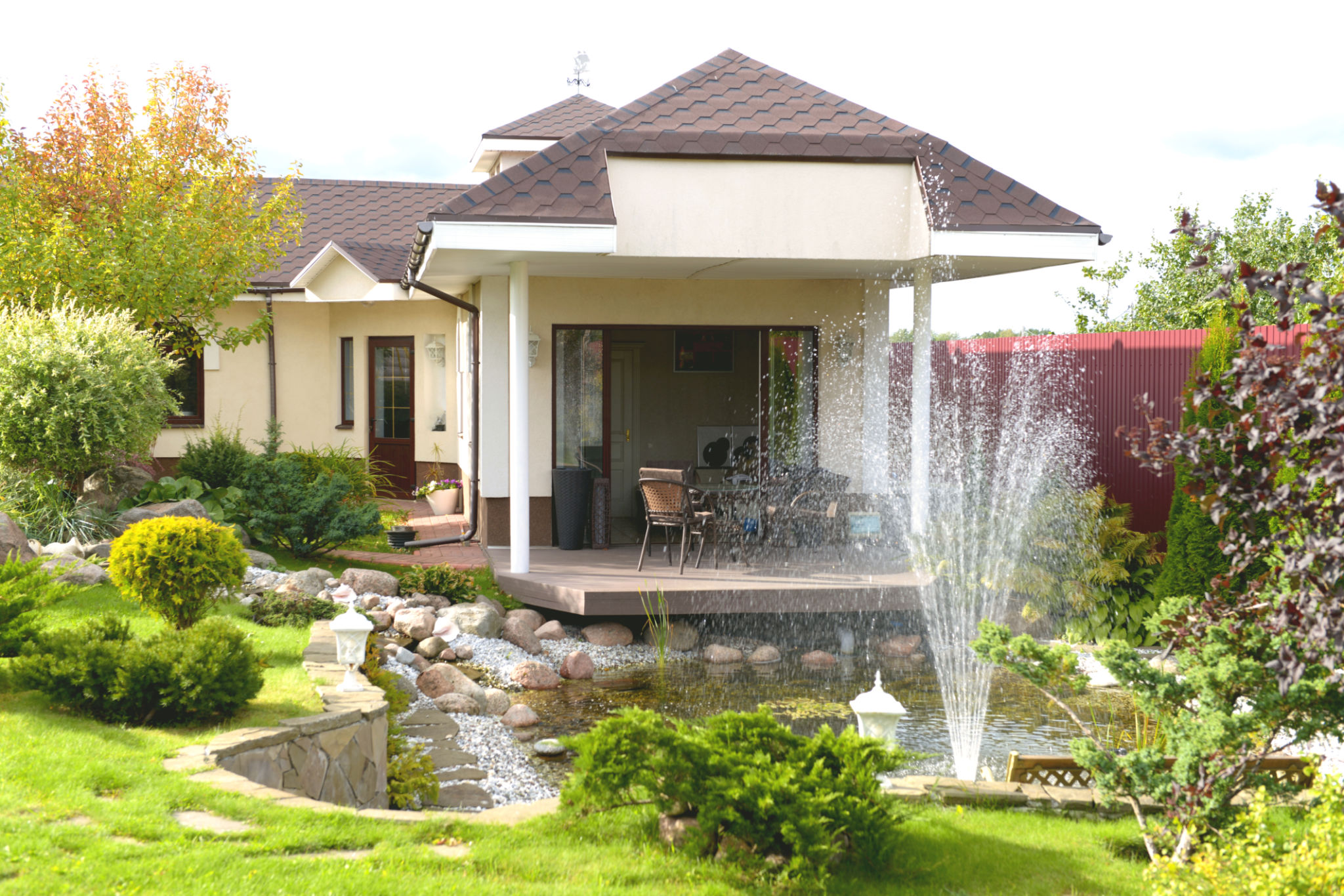 garden fountain