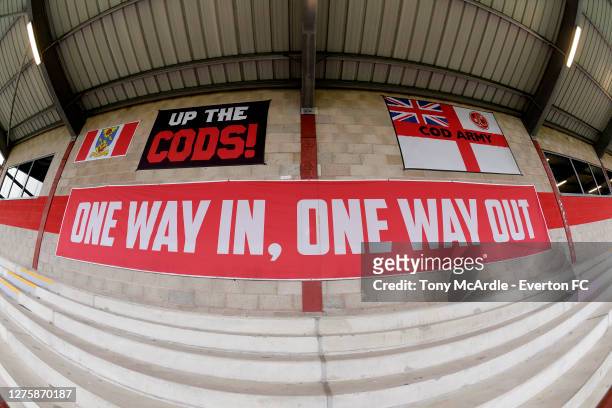 September 23: A general view of Highbury Stadium before the Carabao Cup Third Round match between Fleetwood Town and Everton at Highbury Stadium on...