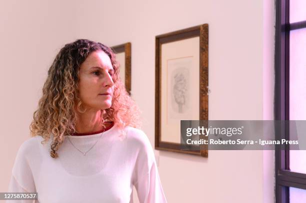 Italian art historian Alessia Masi director and curator of Museo Morandi presents the Giorgio Morandi exhibirion "il Fascino Sefreto dei Fiori" with...