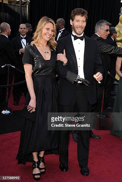 Jessica Trusty and writer Aron Ralston arrive at the 83rd Annual Academy Awards held at the Kodak Theatre on February 27, 2011 in Hollywood,...