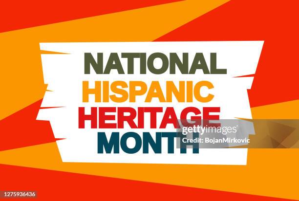 national hispanic heritage month card. vector - hispanic heritage month stock illustrations