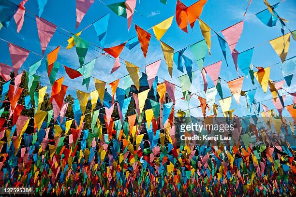 colorful flag - beijing culture stock pictures, royalty-free photos & images