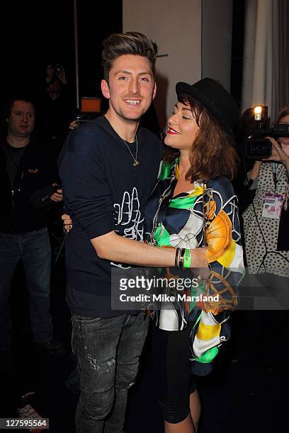 Henry Holland and Jaime Winstone seen at the at the House of Holland show at London Fashion Week Autumn/Winter 2011 on February 19, 2011 in London,...