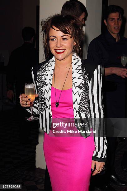 Jaime Winstone seen in the front row at the Julien Macdonald show at London Fashion Week Autumn/Winter 2011 on February 21, 2011 in London, England.