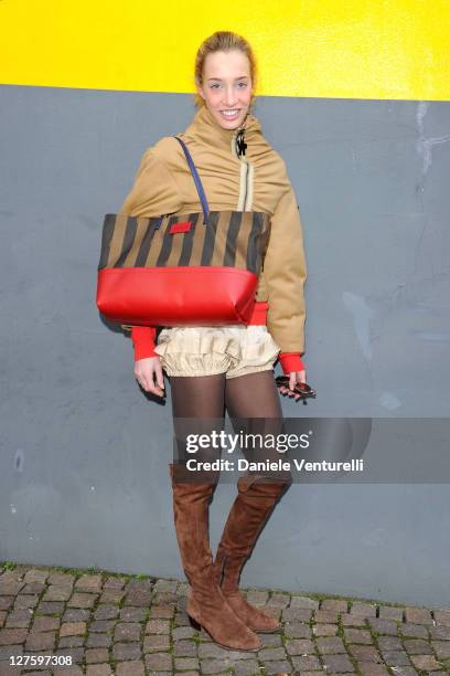 Nicol Sabbadini attends the Fendi fashion show as part of on Milan Fashion Week Womenswear Autumn/Winter 2011 on February 24, 2011 in Milan, Italy.