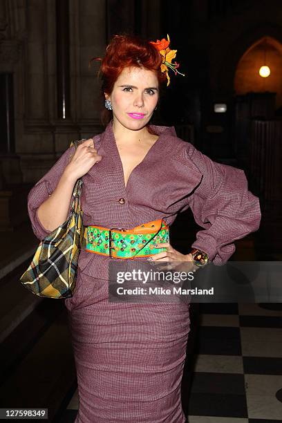 Paloma Faith seen in the front row at the Vivienne Westwood show at London Fashion Week Autumn/Winter 2011 on February 20, 2011 in London, England.