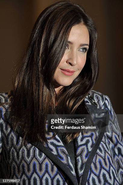 Lisa Snowdon seen at the front row at the Truimph show at London Fashion Week Autumn/Winter 2011 on February 22, 2011 in London, England.