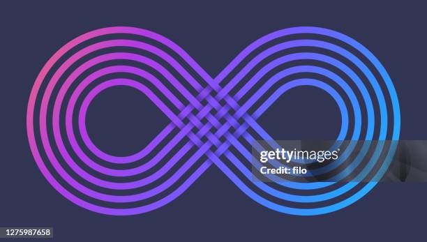 infinity symbol shape - woven fabric stock illustrations